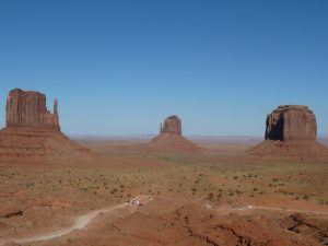 Uitzicht vanuit ons hotel The View @ Monument Valley